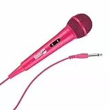 RockJam Karaoke Microphone Wired Unidirectional Dynamic Microphone with Three Metre Cord - Pink