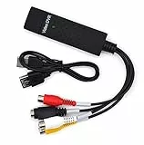 GRACETOP USB Video Grabber Mac Windows 10 - Hi8 VHS zu DVD Konverter - VHS/Capture USB Videorekorder für Windows 10/8/7 und Mac OS
