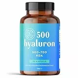 Hyaluronsäure mit Zink | Hyaluron hochdosiert | Vegane - 90 Kapseln für 3 Monate | 500–700 kDa hohe Bioverfügbarkeit für die Haut | Alpha Foods