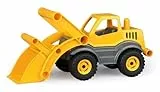 Lena 04212 EcoActives Schaufellader, ca. 33 cm, Baustellen Spielfahrzeug für Kinder ab 2 Jahre, robuster Radlader mit Griff und beweglicher Ladeschaufel, natürlicher Holzgeruch durch Holzanteil