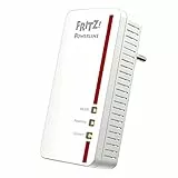 FRITZ!Powerline 1260 Single-Adapter (1.200 MBit/s, WLAN-Access Point, ideal für Media-Streaming oder NAS-Anbindungen, deutschsprachige Version) weiß