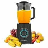 Cecotec Standmixer Power Black Titanium 2300MAX Mix Go. 2300W maximale Leistung, 1,5L Fassungsvermögen, 5 Geschwindigkeiten, 6 Klingen mit schwarzer Titanbeschichtung und hitzebeständiger Krug