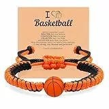 ARHZ 1 Artike schwarzes orangefarbenes Seil + geflochtenes Basketball-Armband,Ostergeschenke Kinder 5 12 Jahre Junge, Basketball Armband Jungen, Ostergeschenk Junge Basketball Geschenke für Jungs