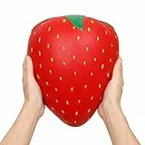 Anboor Squishies Erdbeere Super Groß Antistress Squeeze Spielzeug Langsam Steigend Jumbo Toys Rot (20x20x28cm, 1 Stück)