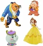 Bullyland Walt Disney Die Schöne und das Biest, 4 Figuren, Set – Das Biest Belle Big Ben Pendel Madame Samowar