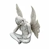 Design Toscano Feenfigur nach 'The Secret Garden Fairies', elfenbein, Maße: 15 x 19 x 25,5 cm