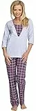 Be Mammy Damen Schlafanzug Stillpyjama V2R4N381 (Melange-2, 40 (Herstellergröße: L))