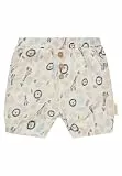 Sterntaler Shorts Safari – Baby- und Kinder Shorts aus Baumwolle in Leinenoptik mit Safari-Druck, elastischer Bund, Kokosnussknöpfe vorn, bequemer, Ecru, Größe 86
