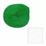 Xclou Vogelschutznetz ca. 4 x 10 m, elastisches Pflanzenschutznetz aus Polybändchen, Gartennetz mit 8 x 8 mm Maschenweite, hellgrün