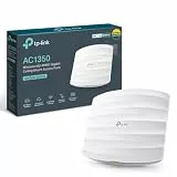 TP-Link EAP225 WLAN Access Point (1350 Mbit/s, 802.3af/at PoE, Omada SDN, Zentrales Management, Professionelles Mesh WLAN, Passend für Wand- und Deckenmontage) Weiß