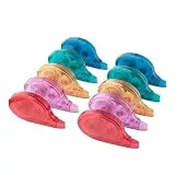 Amazon Basics Korrekturband, 10er-Pack, Roller, Stift, Mausform, sofort trocknend, 12 m lang, grün, lila, orange, rot, blau
