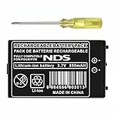 FLSTOR NDS Akku, 850mAh NTR-003 Wiederaufladbarer Lithium-Ionen-Innenakku Compatibel mit Nintendo DS NDS Spielkonsole NTR-001 NTR-003 mit Werkzeug