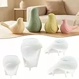 VEEKAY 4 Stück Silikonform Vogel,GießFormen Pinguin,Kerzenform Silikon,DIY Kerzen Formen,Verwendung für Blumentöpfe, Duftkerzen, Diy Harzguss
