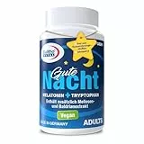 Gute Nacht | Mit natürlichem Melatonin, Tryptophan, Melissen- und Baldrianwurzelextrakt | EuRho® Vital – Made in Germany | 60 Kapseln