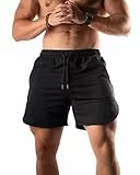 ATHLETIC AESTHETICS Performance Shorts für Herren (L, Schwarz) - Bequeme Sport- und Freizeithose - Kurze Trainingshose für Training, Sport, Fitness, Laufen und Gym