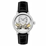 Thomas Earnshaw Beaufort Anatolia ES-8059-01 mechanische Herren-Armbanduhr mit Automatikgetriebe, silbernes Zifferblatt mit klassischer Analoganzeige, schwarzes Lederarmband