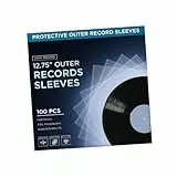 TNP 100 Vinyl-Außenhüllen – Dicke 3 Mil Schutzhüllen für Schallplatten 32,4 x 32,4 cm – kristallklare Kunststoffhüllen für Single-, Double- & Gatefold-LP-Cover, Aufbewahrung