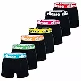 Ellesse Herren Boxer Shorts, 7er Pack - Yema 7 Pack Boxer Shorts, Logo, Cotton Stretch Schwarz/Multi L