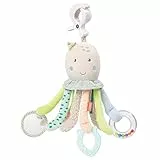 Fehn Activity-Spieltier Oktopus – Baby Motorikspielzeug für Kinderwagen, Kinderbett und Babyschale zum Beißen, Greifen und Geräusche erzeugen – Beißring Spielzeug für Babys und Kinder ab 0+ Monaten