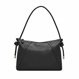 Fossil Willa Leder oder Nylon Handtasche für Damen, Dunkelschwarz