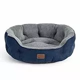 BEDSURE Katzenbett waschbar Katzen Bettchen - 51x48x15cm Katzenbett mit zweiseitig Innenkissen Katzenschlafplatz für Katzen oder kleine Hunde, Navyblau