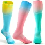 CAMBIVO Kompressionsstrümpfe Damen 3er Pack, Stützstrümpfe 15-20 mmHg, Kompressionssocken Reise, Running, Flug, Thrombosestrümpfe für Schwangerschaft