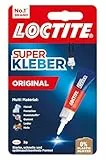 Loctite Superkleber flüssig, spülmaschinenfester Superkleber für viele Sofortreparaturen, schnelltrocknender farbloser Flüssigkleber, 1 x 3 g
