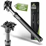 MUNATURA Gefederte Sattelstütze [Ø31,6] – Stoßdämpfend & Höhenverstellbar – Leichte Aluminium-Federsattelstütze für E-Bike, MTB, Trekking & Citybike – Maximaler Fahrkomfort auf jedem Rad