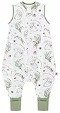 Chilsuessy Baby Schlafsack Mit Beinen 1.5 Tog - 100% Baumwolle Ganzjahres Mit Füßen - Erdbeer Kaninchen, 90cm/Baby Höhe 95-105cm