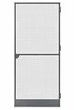 Schellenberg 70094 Fliegengitter Balkontür, Insektenschutz Tür Premium, Aluminium Rahmen, Fiberglas-Gewebe, 100 x 215 cm, anthrazit