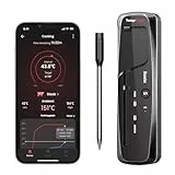 ThermoPro TempPro Fleischthermometer 150m Kabellos Grillthermometer Bluetooth IP67 Kerntemperaturmesser Bratenthermometer für Backofen, Grill, Rotisserie, Sicher im Geschirrspüler TP961