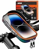 HENMI Handyhalterung Fahrrad Wasserdicht Tasche für 4.7-7 Zoll Smartphone Handytasche Fahrrad mit Regenschutz 360°Drehbarem Fahrradtasche Handy für Rennrad, Ebikes, Motorrad