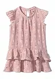 Sterntaler Babykleid Blümchen Hase Happy für Mädchen - Babykleid mit bequemer Weite und zwei Volants als Abschluss - weicher Baumwoll-Musselin-Stoff sorgt für ein angenehmes Tragegefühl - samtrosa, 80