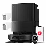 roborock Qrevo Serie Saugroboter mit Wischfunktion, 8000Pa Saugkraft(verbessert von Qrevo S), Anti-Verfilzungs-Seitenbürste, Hindernisvermeidung, LiDAR-Navigation, All-in-One Dock,Schwarz(QV 35A Set)