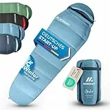 NORDMUT Schlafsack Winter -10 bis 0 Grad komprimierbar- Winterschlafsack Outdoor für Trekking & Camping 1.800 g - Mumienschlafsack wasserabweisend 350GSM (Blau)