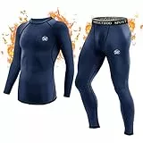 MeetHoo Thermounterwäsche Herren, Funktionsunterwäsche Set Funktionswäsche Thermo Skiunterwäsche Thermowäsche Base Layer Unterhemd Unterhose für Laufen