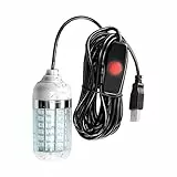JIEBWCHA Grünes Angellicht,mit USB-Kabel für Stromversorgung und Beleuchtung | LED-Lichtlockmittel zum Anlocken von Fischen beim Nachtangeln - für Pool Boot See Meer Fluss Dock Kajak Crappie Barsch