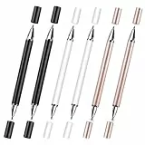 Touchscreen Stift 6 Stück Set, Kapazitiver Stift für Smartphones und Tablets, Universelle Kompatibilität mit Allen Geräten, Präzise Eingabe für kreative Arbeiten und Notizen, Rosegold Weiß Schwarz