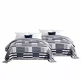 WOLTU® 2 x Tagesdecken Bettüberwurf Steppdecke Patchwork Wendedesign Bettdecke Stepp Decke Doppelbett unterfüttert und gesteppt, 170x210 cm