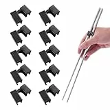 10 Stück Essstäbchen Helfer, Essstäbchen Trainer Helfer,Essstäbchen Helfer für Erwachsene und Kinder,Essstäbchen Verwenden Trainer, Wiederverwendbare Essstäbchen Trainer Helfer aus Kunststoff,geeignet