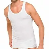 Schiesser Herren Unterhemd - 4er Pack - Essentials - Cotton Feinripp - Unterhemden aus 100% supergekämmter Baumwolle - Kochfest bis 95 Grad - Farbe Weiß - Größe M