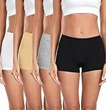 Ocexteur Damen Boxershorts Unterwäsche Baumwolle Unterhosen Hipster Atmungsaktiv Panties Damen Boyshorts Panties 4er Pack