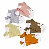 Amosfun 5 Paar Frauen Low Cut Socken Ostern Kaninchen Kurze Socken Kreative Cartoon Socken Mädchen Fußkettchen Socken Festival Geschenk