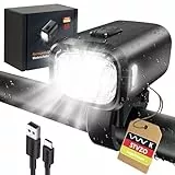 FORTRY LED Fahrradlicht Vorne 50 Lux,Fahrradlampe StVZO Zugelassen,TYP-C Aufladbar Fahrrad Scheinwerfer,IPX5 Wasserdicht Fahrradlichter,Fahrrad frontlicht für Rollstuhl Rennrad MTB Ebike