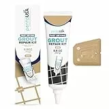 PentaUSA Fugenmörtel - Fugenreparatur Set, Reparieren und Erneuern, Schnell Trocknendes Reparaturset für Fliesenfugen - Restaurieren Von Kachelfugen, Natürlich - mit Spachtel (Beige)