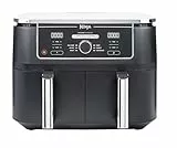 Ninja Foodi MAX Dual Zone Heißluftfritteuse [AF400EU] ‎2470 W, 9,5 l Fassungsvermögen, 2 Fächer, 6 Funktionen, Kupfer, Schwarz
