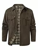 Svanco Hemdjacke Herren Leichte Sommerjacke Kariertes Futter Jacken Karo Übergangsjacke Cargo Cowboy Jacke Mit Mehreren Taschen