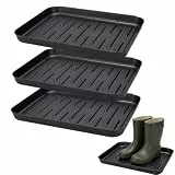 YNNHUDEEP 3 Stück Schuhabtropfschale Klein 35x27x2,5 cm Schuhwanne Abtropfschale,Schuhablage Flur Multifunktional Abtropfmatte Schuhe für Stiefelablage,Hundenapf,Pflanzenschale,Farbwanne