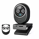 EMEET Piko+ Webcam 4K, Weltweit Erste KI-gestützte 4K Webcam mit Dual-Kamera und KI-Autofokus, mit 1/2.55'' Sony Sensor, 3 Mikrofone und 3 Tonmodi, Panda-Datenschutzabdeckung, Ideal für Live