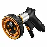 Fiskars Sprühpistole Multi, FiberComp, 5 Funktionen, Stufenlos regelbarer Durchfluss, Ein/Aus-Verriegelung, Abnehmbarer Wasserfilter, FiberComp/Metall, Universalgröße, Schwarz/Orange, 1067195